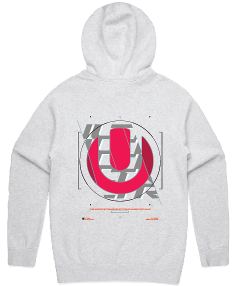 Ultra Australia Red Logo - Grey Hoodie