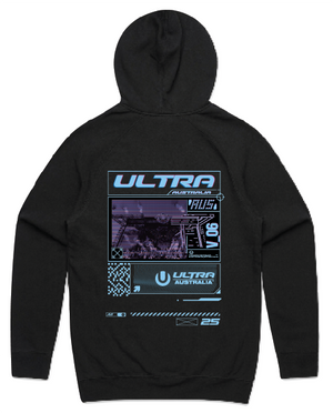 Ultra Australia - Glitch Black Hoodie
