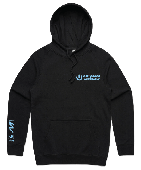 Ultra Australia - Glitch Black Hoodie