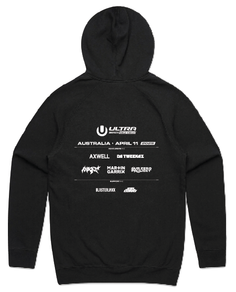 Ultra Beach - Lineup Black Hoodie